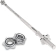Straight barbell bar with a 1-inch diameter, 1.2m length, featuring a sleek chrome finish and two spinlock collars for secure weight loading