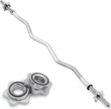 Body Revolution 1.2m EZ Barbell Bar with Spinlock Collars