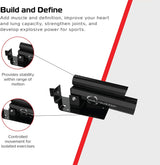 Black T-Bar row attachment with adjustable stability features, designed for controlled workouts and enhanced muscle definition