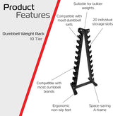 Dumbbell Weight Rack 10 Tier