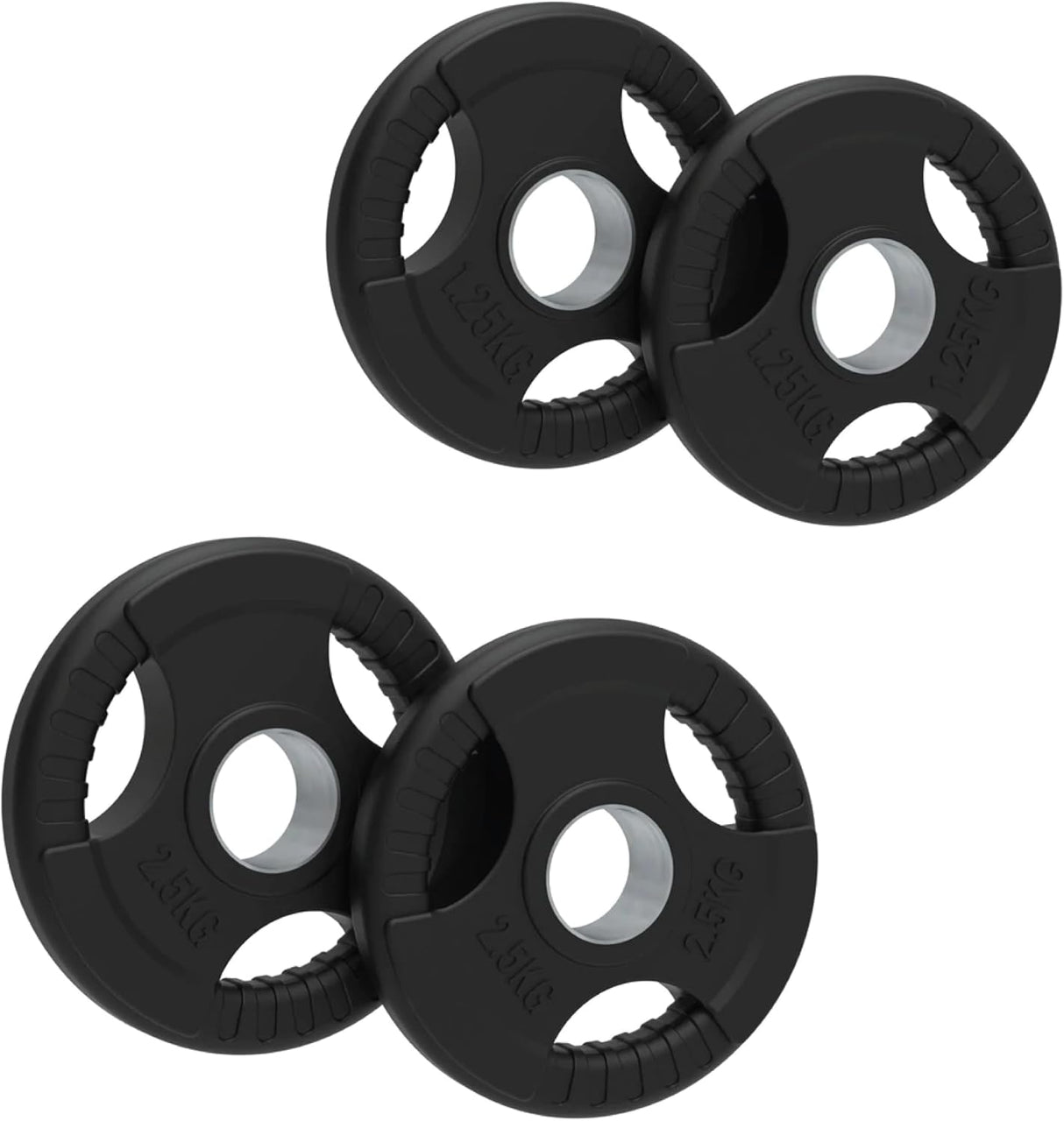 7.5kg Bundle Olympic Tri-Grip Rubber Weight Black Plates