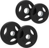 15kg Bundle Olympic Tri-Grip Rubber Weight Black Plates