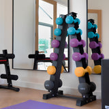 Neoprene Dumbbells Set with Rack