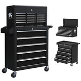2-in-1 Lockable Tool Chest & Roller Cabinet – 14 Drawers