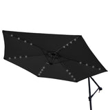 Grey 3m LED Cantilever Parasol & Plain Base