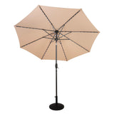 LED Tilt Parasol 2.7m With Tilt Base – Beige