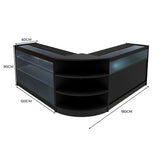 Demeter LED Shop Counter Set K1200, B1200 & LM60 - Black