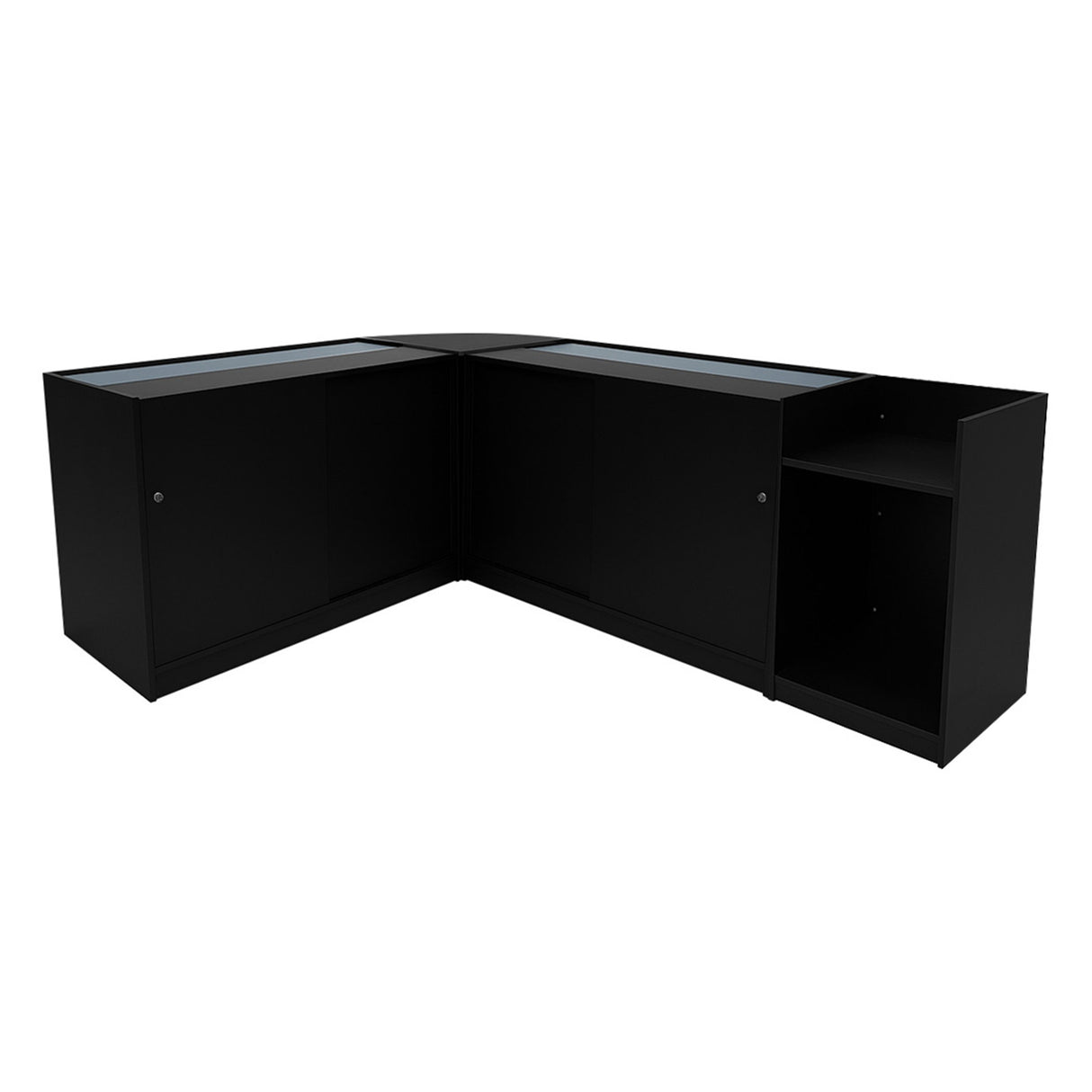 Gravity LED Shop Counter Set B1200, C1200, TB60 &  & CM60 - Black