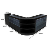 Theia LED Shop Counter Set K1200, C1200, TB60 & LM60 - Black