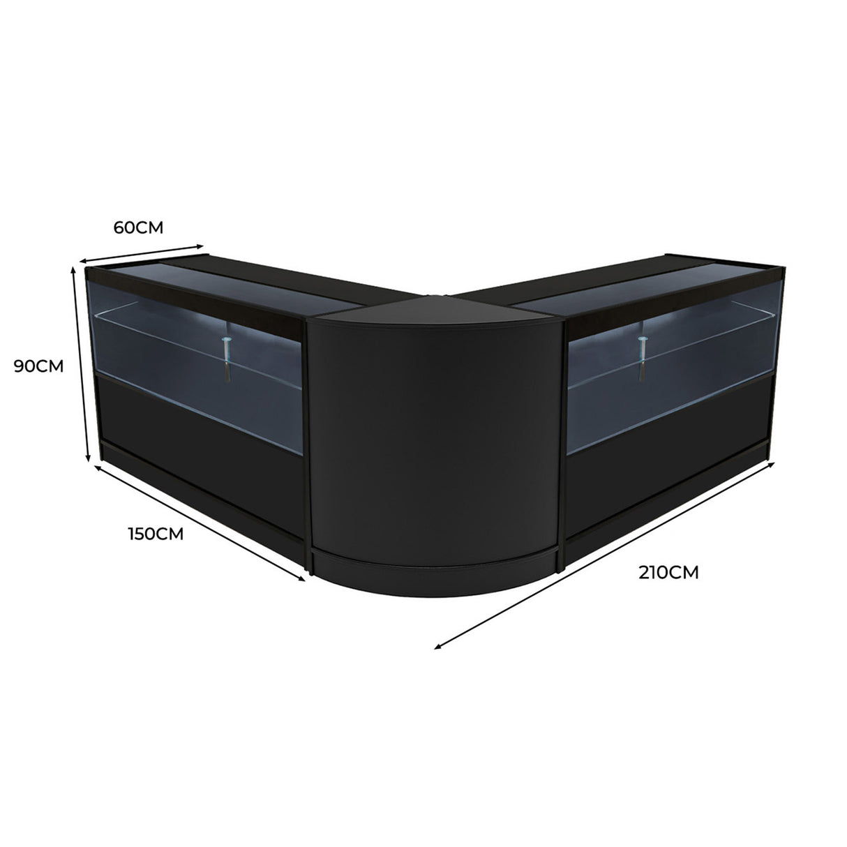 Selene LED Shop Counter Set CM60 & 2 x C1500 - Black