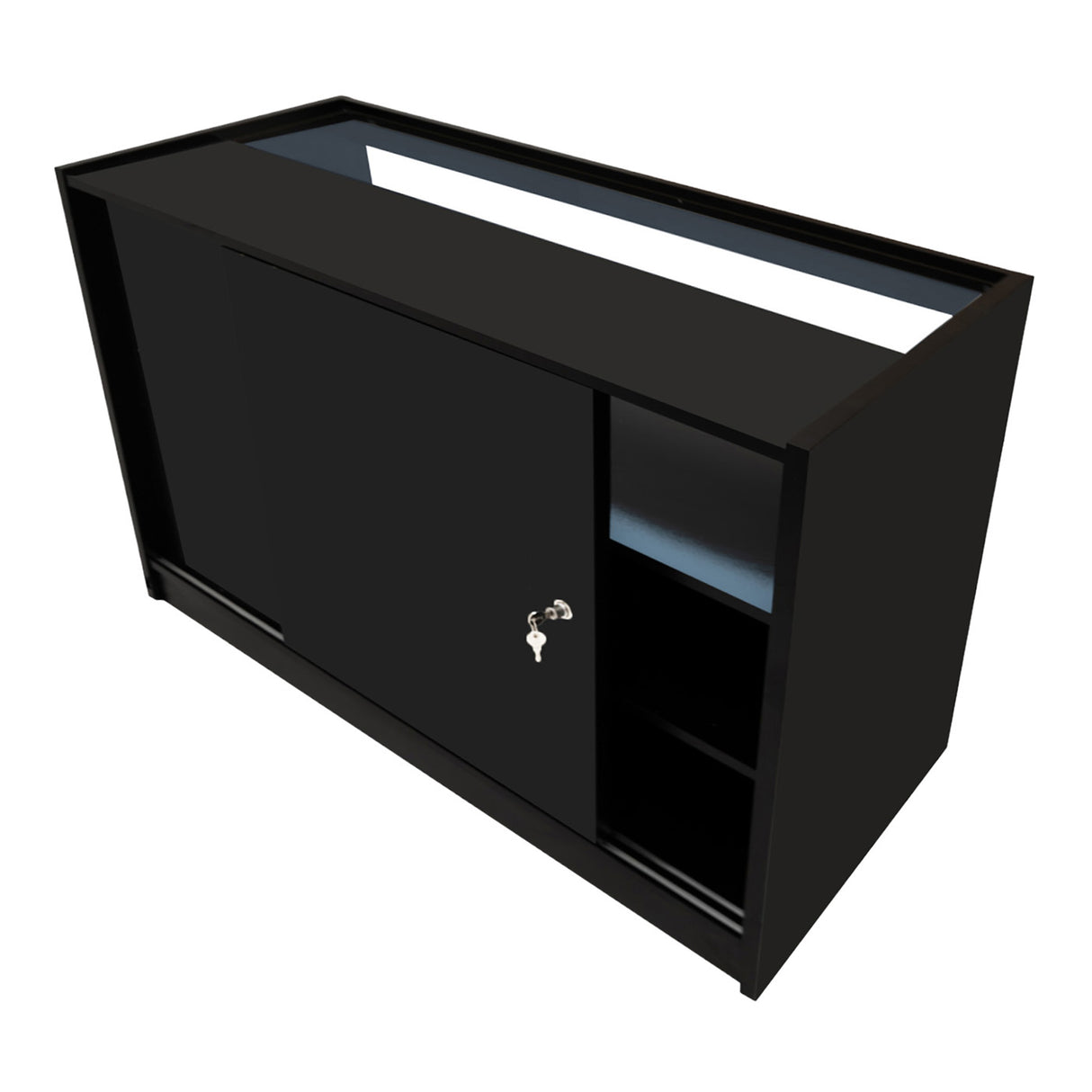 Europa LED Shop Counter Set B1500, C1500, TB60 & LM60 - Black