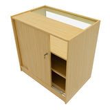 Maple Shop Counter Set Iris LED Light B900 CM60 Lockable Retail Store Display