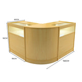 Maple Shop Counter Set Iris LED Light B900 CM60 Lockable Retail Store Display