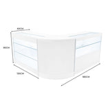 Hera LED Shop Counter Set K1200, C1200 & CM60 - White