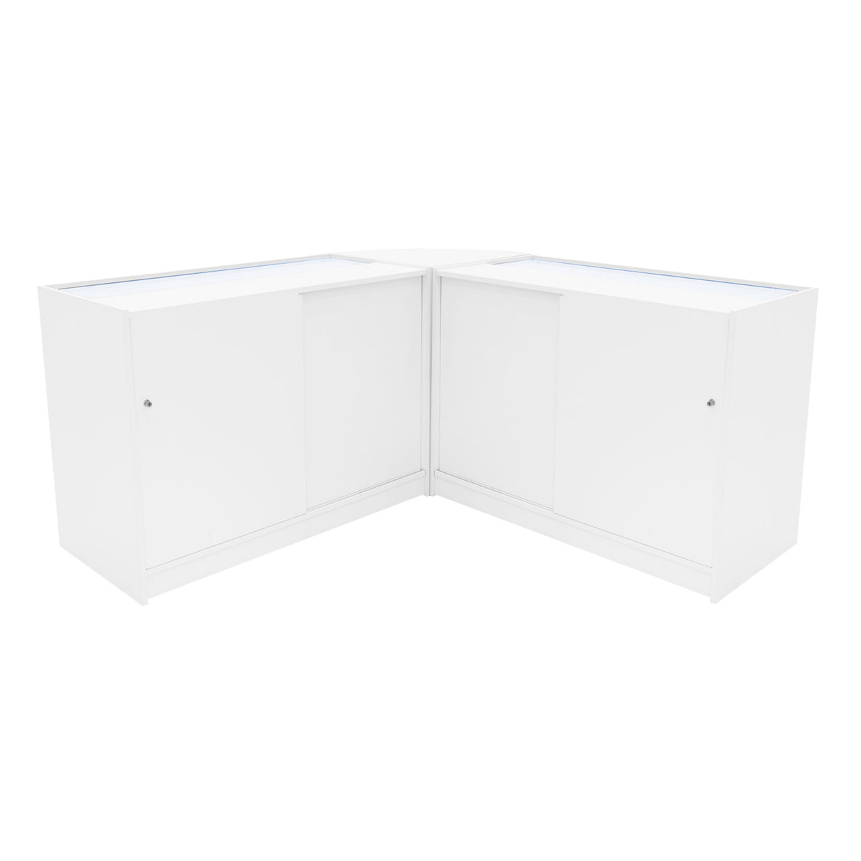 Harmonia LED Shop Counter Set B1200, C1200 & LM60 - White