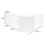 Aries LED Shop Counter Set CM60, TB60 & 2 x K1200 - White