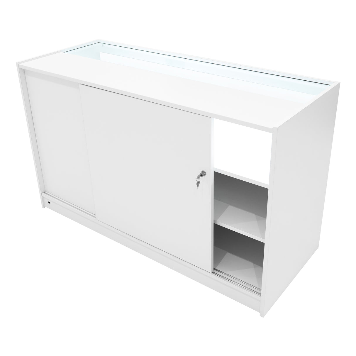 Demeter LED Shop Counter Set K1500, B1500 & LM60 - White