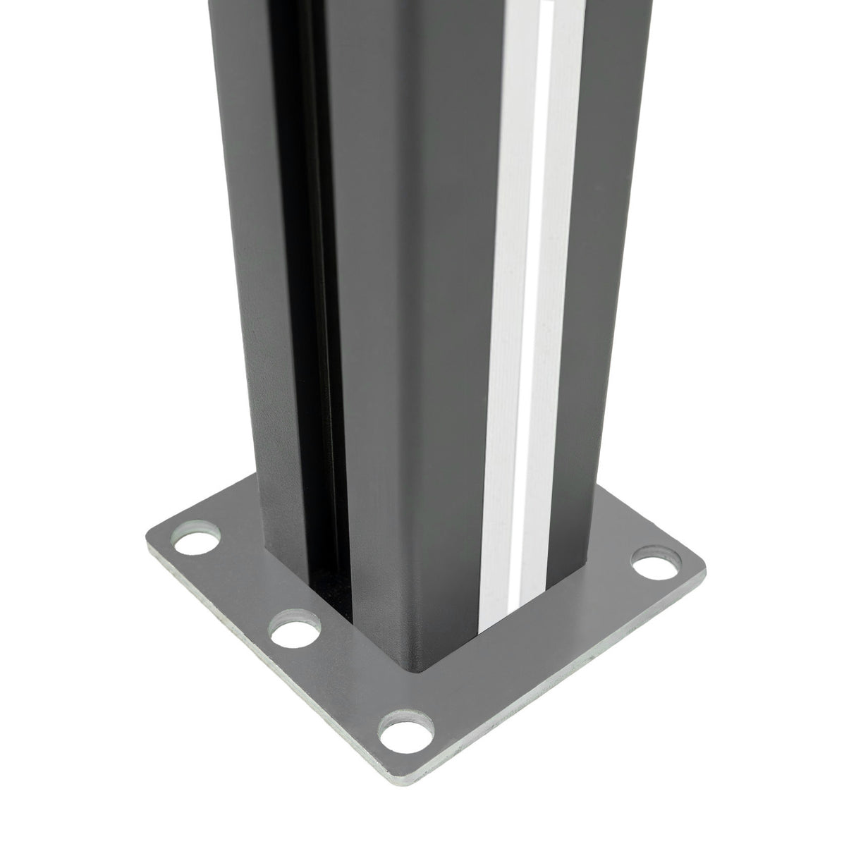 Composite Fence Panels x 6, Angled Piece & LED Posts x 7 - Grey