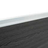 Composite Fence Panel x 4 & LED Posts x 5 - Grey