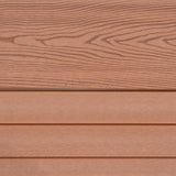 Composite Fence Panels x 3, Angled Piece & LED Posts x 4 - Brown
