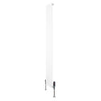Flat single column radiator in white, 1800mm x 280mm, featuring sleek vertical lines and modern valves for efficient heating