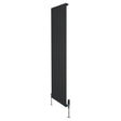 Black vertical radiator on a white background
