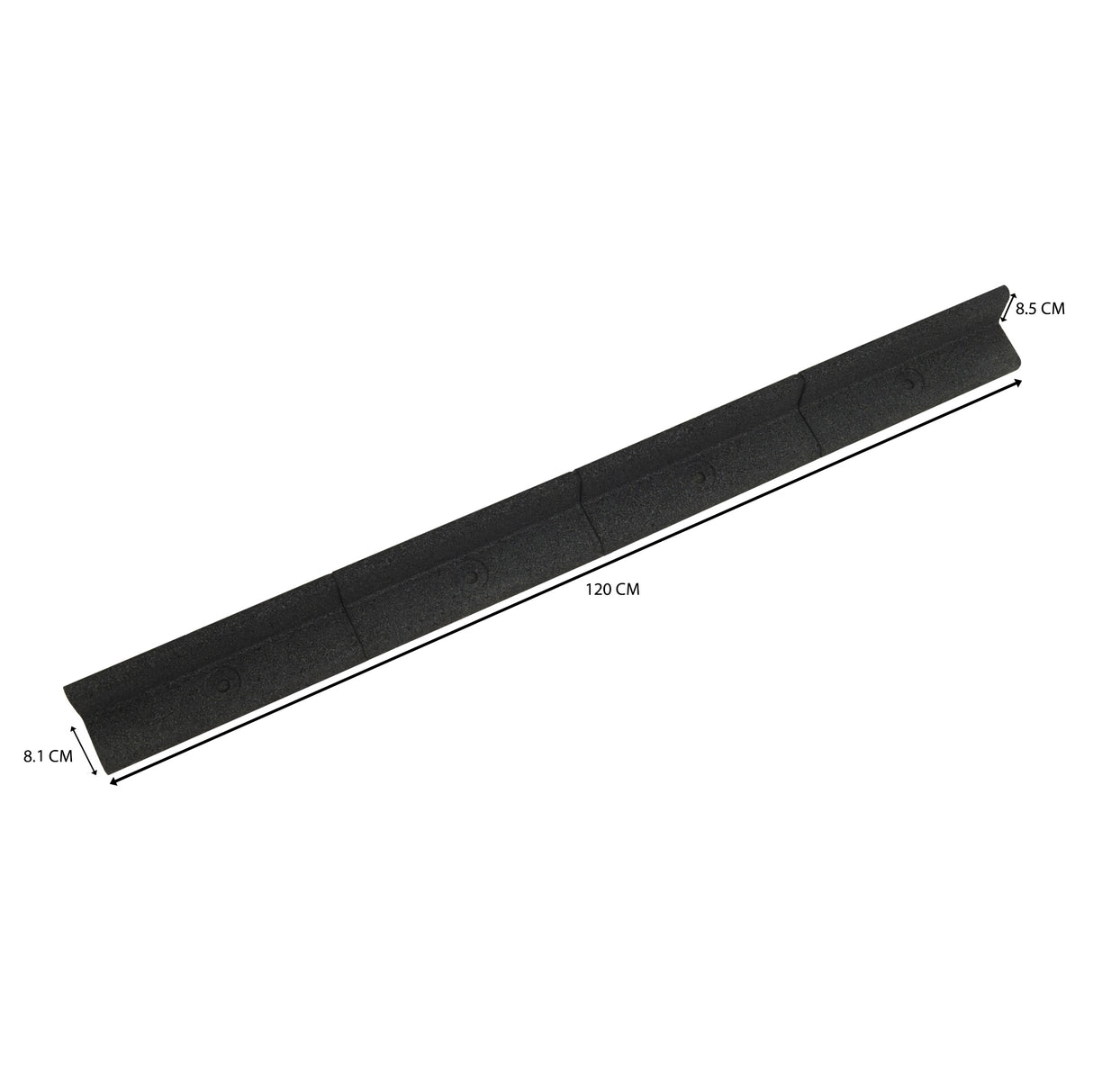 Flexible Lawn Edging 50 x 1.2m With Mallet - Black