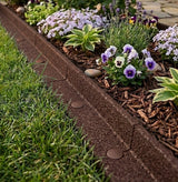 Flexible Lawn Edging 8 x 1.2m With Mallet - Brown