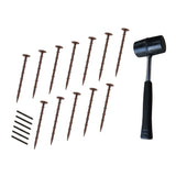 Flexible Lawn Edging 28 x 1.2m With Mallet - Brown