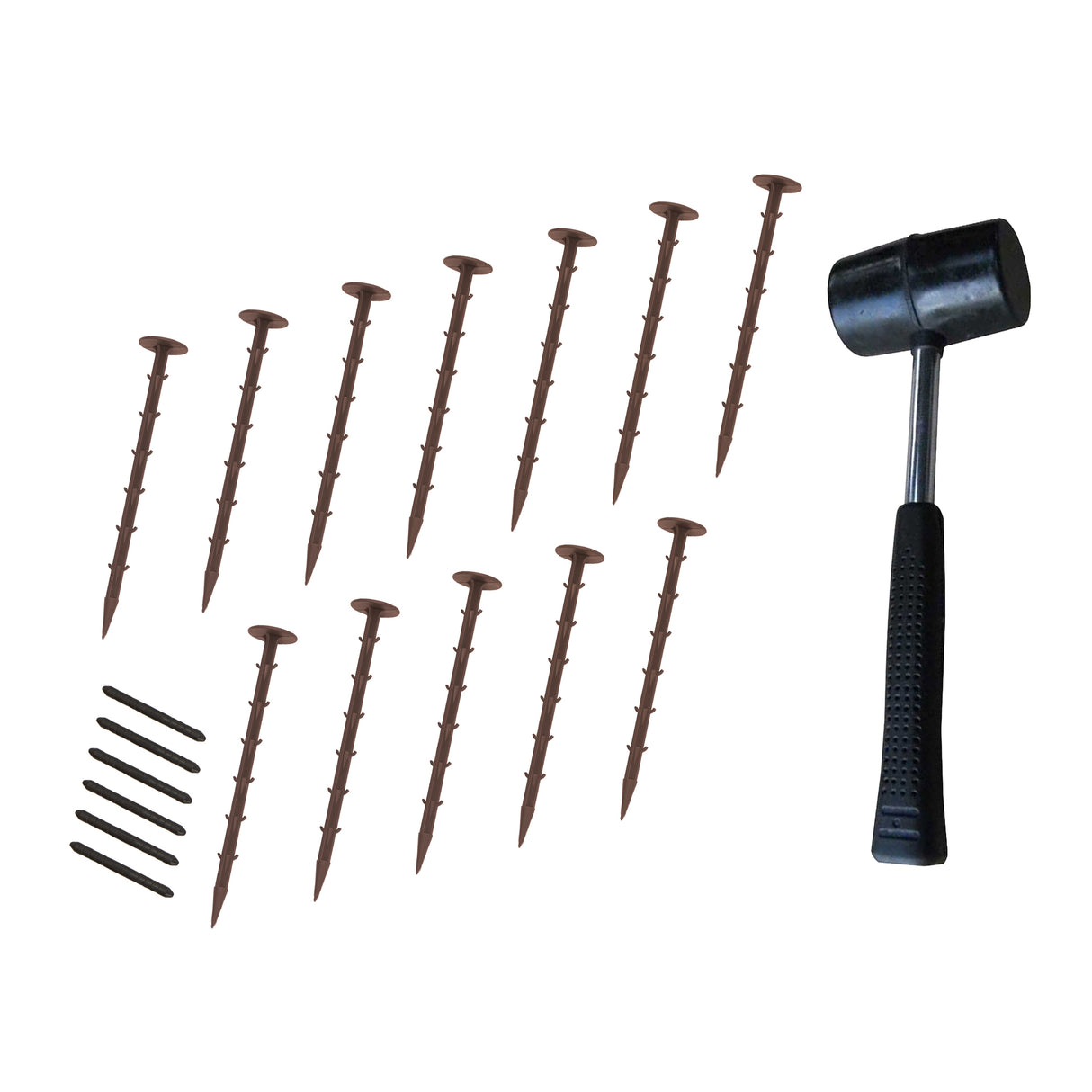 Flexible Lawn Edging 36 x 1.2m With Mallet - Brown