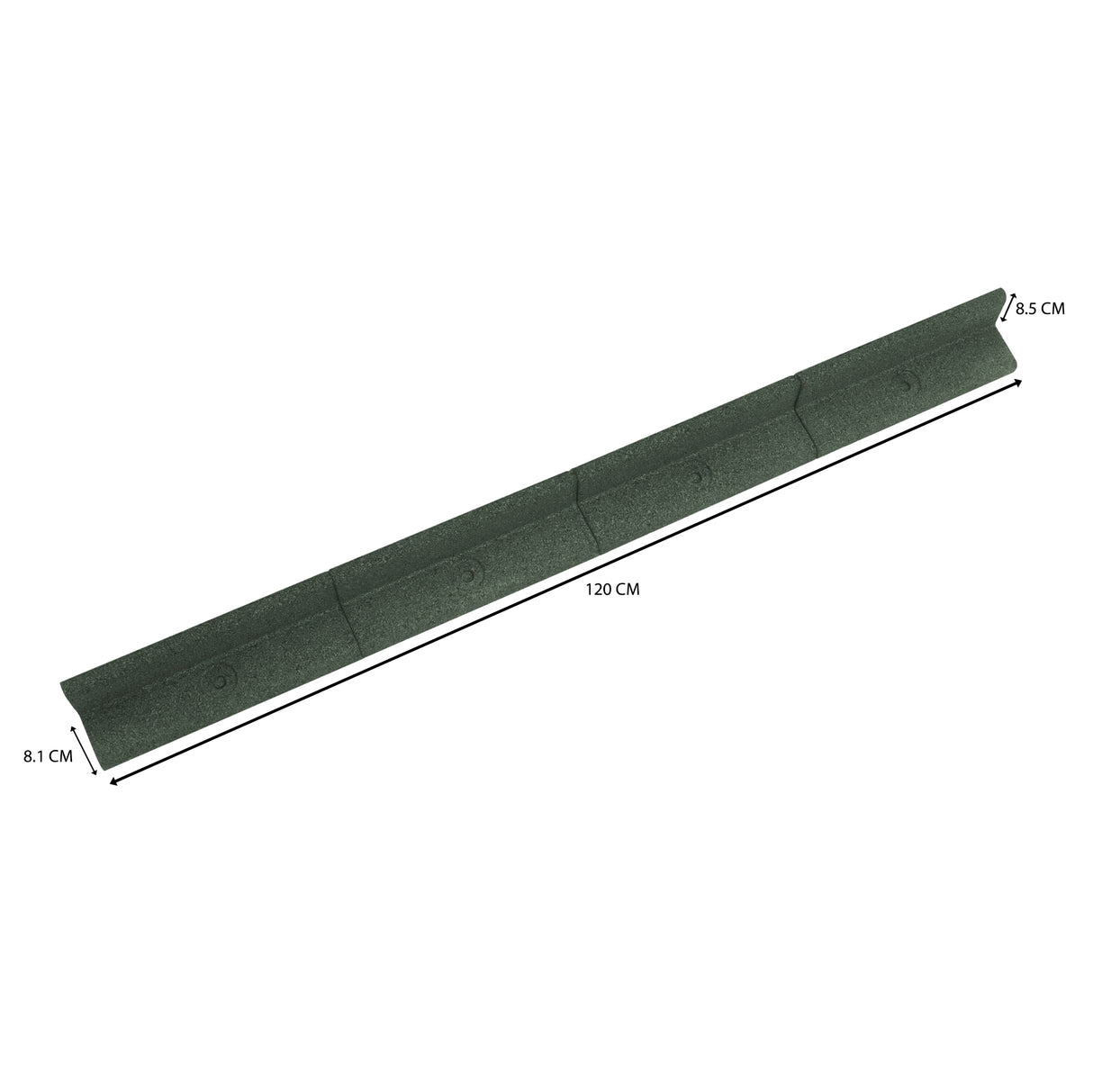 Flexible Lawn Edging 40 x 1.2m With Mallet - Green