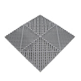 Vented Garage Floor Tiles x 120 With Edges - Grey