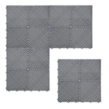 Vented Garage Floor Tiles x 120 With Edges - Grey