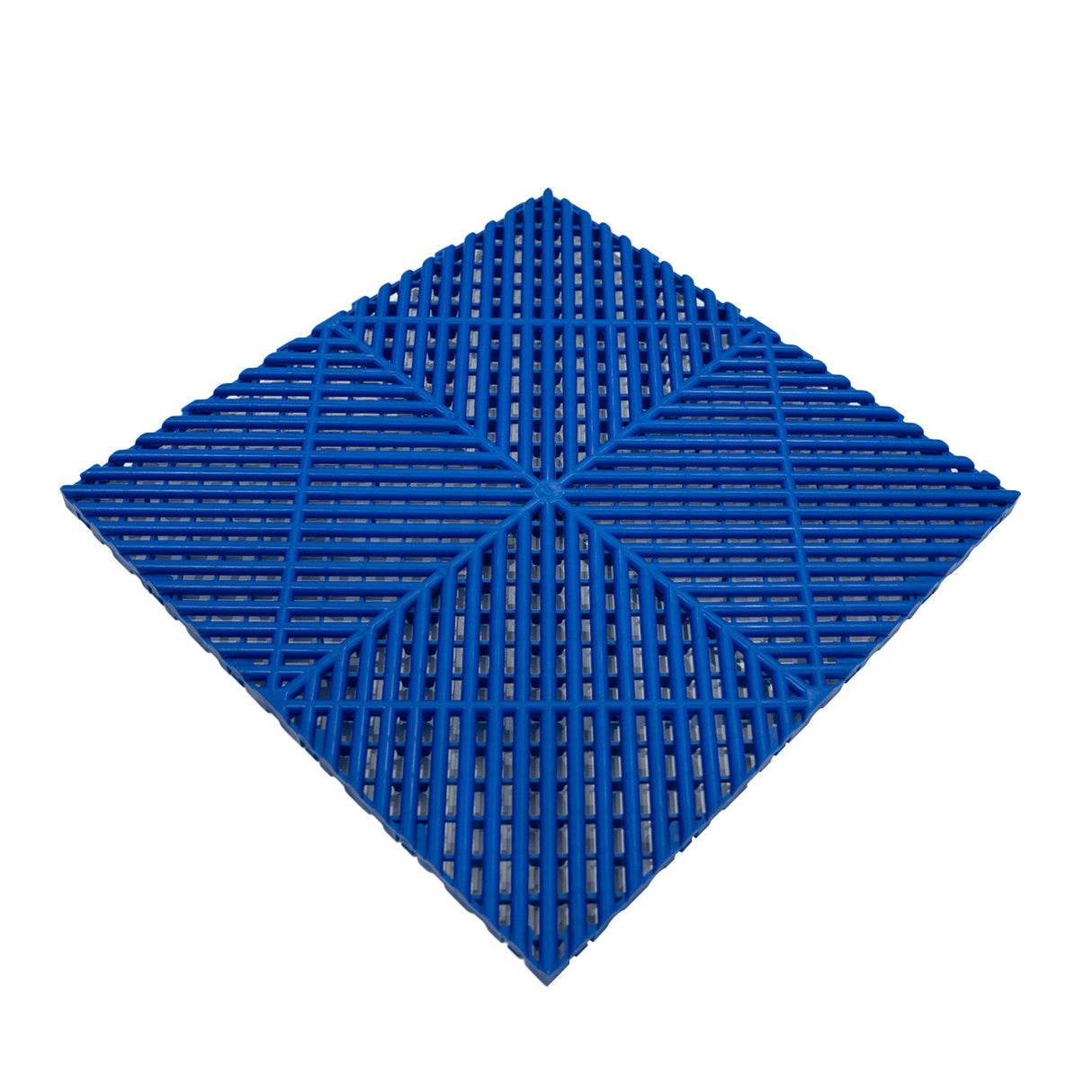 Vented Garage Floor Tiles x 120 With Edges - Blue