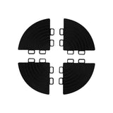 Vented Garage Floor Tiles x 225 With Edges - Black