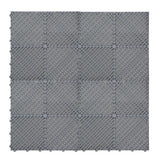 Vented Garage Floor Tiles x 225 With Edges - Grey
