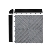 Vented Garage Floor Tiles x 225 With Edges - Grey