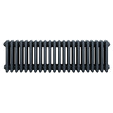 Traditional anthracite 4 column radiator, 300 x 1010mm, featuring a sleek, smooth finish and a modern design suitable for various interiors