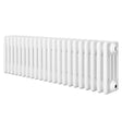 Traditional 4 column radiator in white, 300 x 1010mm, featuring a smooth, glossy finish and classic design for efficient heating