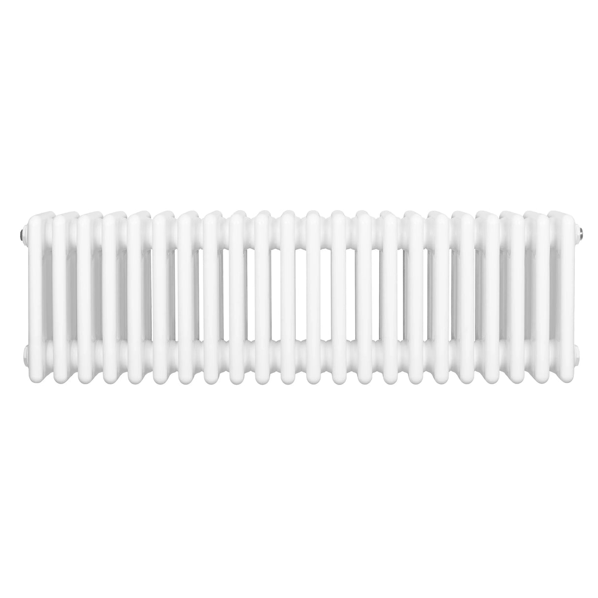 Traditional 4 column radiator in white, featuring a smooth, glossy finish and a classic design, measuring 300 x 1010mm
