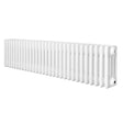 Traditional 4 column radiator in white, measuring 300 x 1370mm, featuring a smooth, glossy finish and classic design for efficient heating