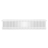 Traditional 4 column radiator in white, 300 x 1370mm, featuring a smooth, glossy finish and evenly spaced vertical columns for efficient heating