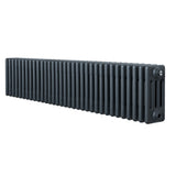 Traditional anthracite 4 column radiator, 300 x 1505mm, featuring a sleek, elongated design with a textured finish for efficient heating