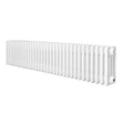Traditional 4 column radiator in white, measuring 300 x 1505mm, featuring a sleek, smooth finish and classic design for efficient heating