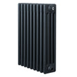 Traditional anthracite grey 4 column radiator, 600 x 425mm, featuring a sleek, smooth finish and a compact design for efficient heating