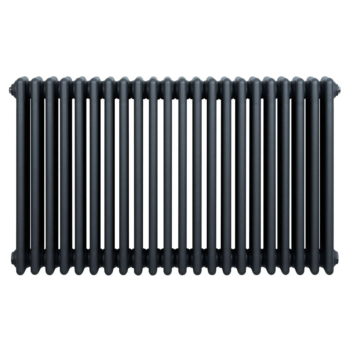 Traditional 4 column radiator in anthracite grey, featuring a sleek, modern design with a smooth finish and vertical bars