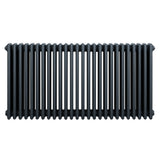 Traditional 4 column radiator in anthracite grey, featuring a sleek, modern design with a smooth, matte finish and robust construction