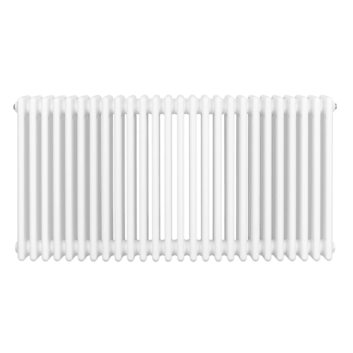 Traditional 4 column radiator in white, measuring 600 x 1190mm, featuring a smooth, glossy finish and rounded edges for a classic look