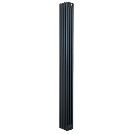 Traditional 4 column radiator in anthracite grey, featuring a sleek vertical design with a textured finish, measuring 1800 x 200mm