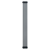 Traditional 4 column radiator in anthracite grey, 1800 x 200mm, featuring a sleek vertical design with smooth, modern lines